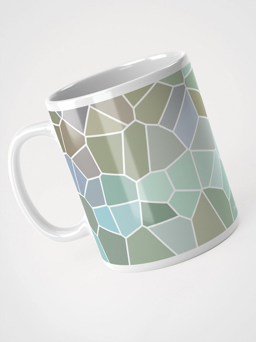 Mug Blanc Mozaïque Serra - Design Géométrique Rétro Chic - Cadeau Déco product image (3)