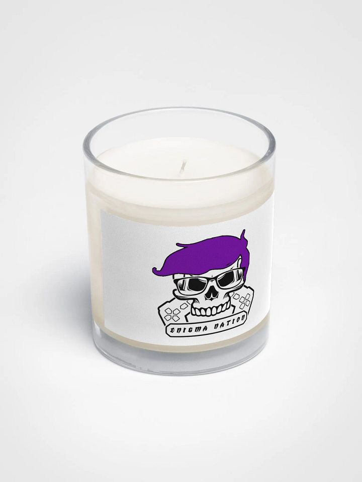 Enigma Nation Soy Wax Candle In A Clear Glass Jar product image (2)