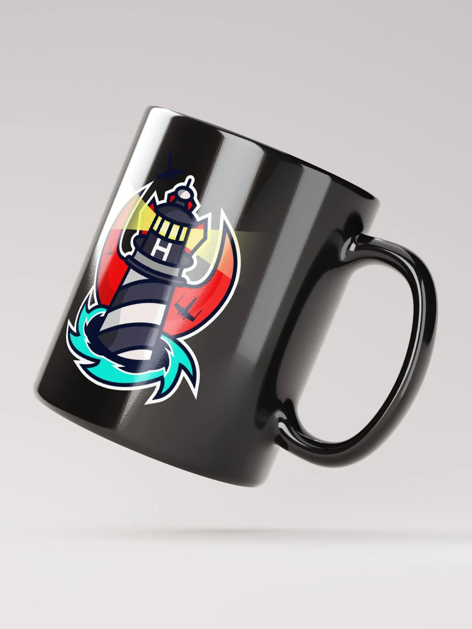 Retro Logo Black Glossy Mug product image (4)