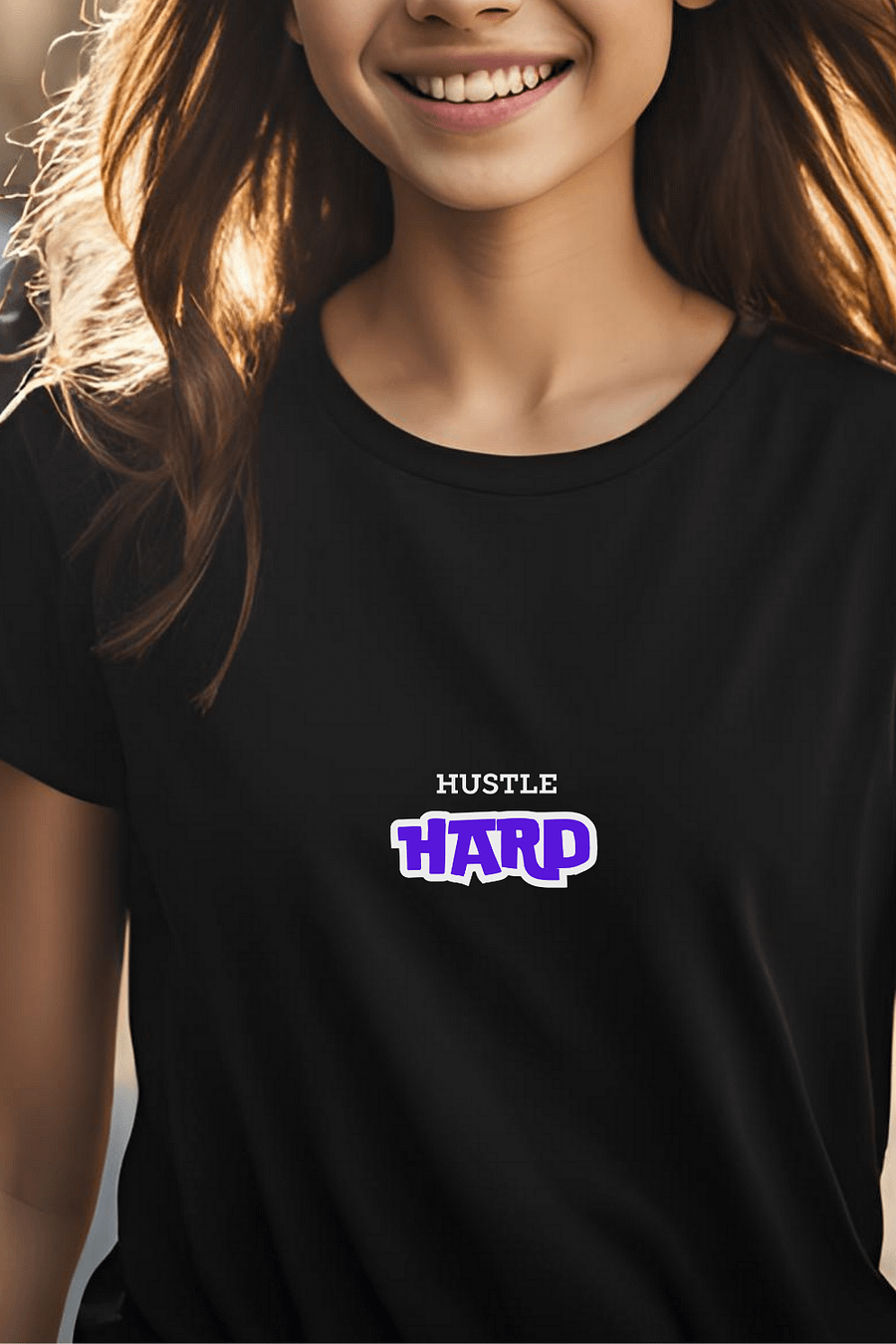 Hustle HARD Blocky Purple Unisex T-Shirt product image (1)