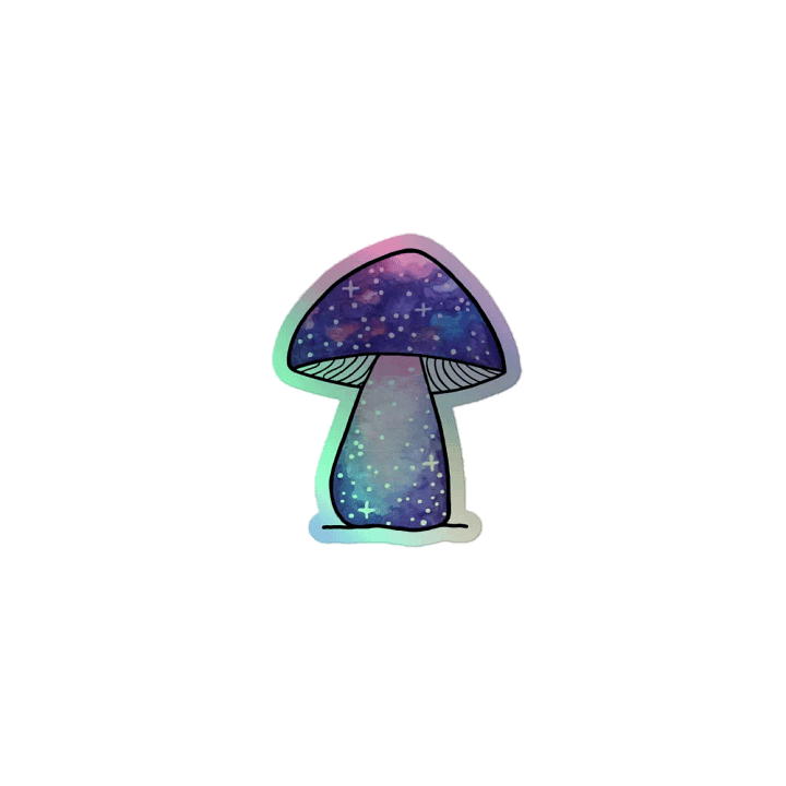 Space Mushie 1 Holographic Sticker product image (1)