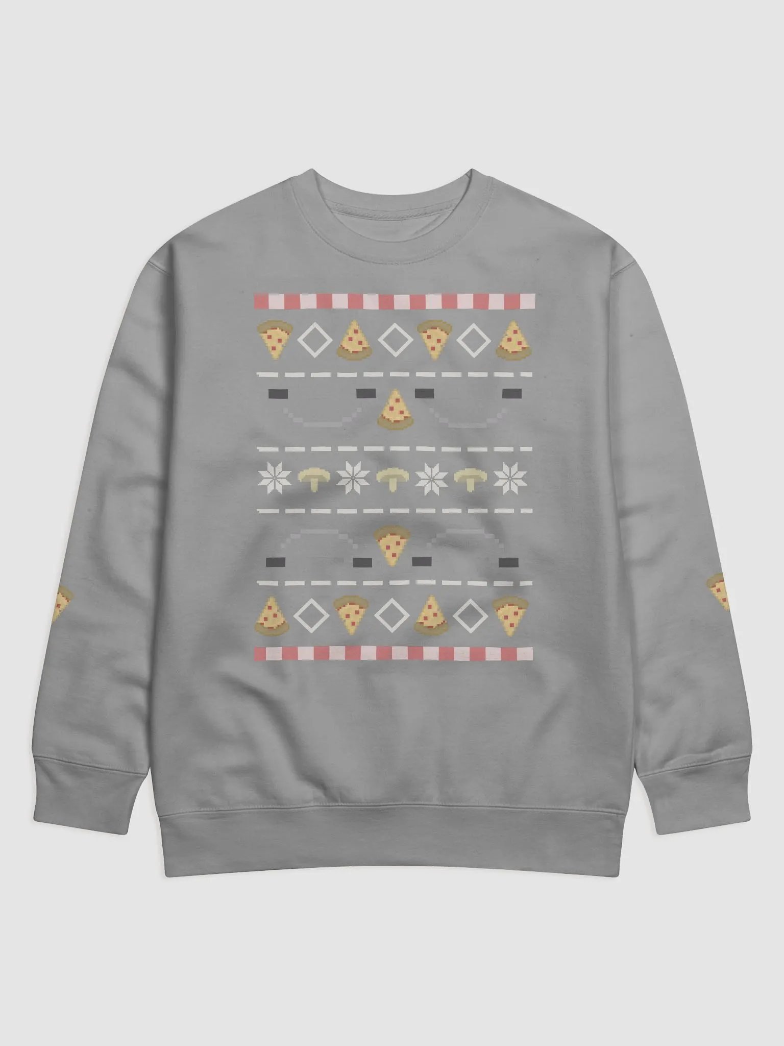 Ugly Holiday Pizza Long Sleeve T-Shirt product image (2)