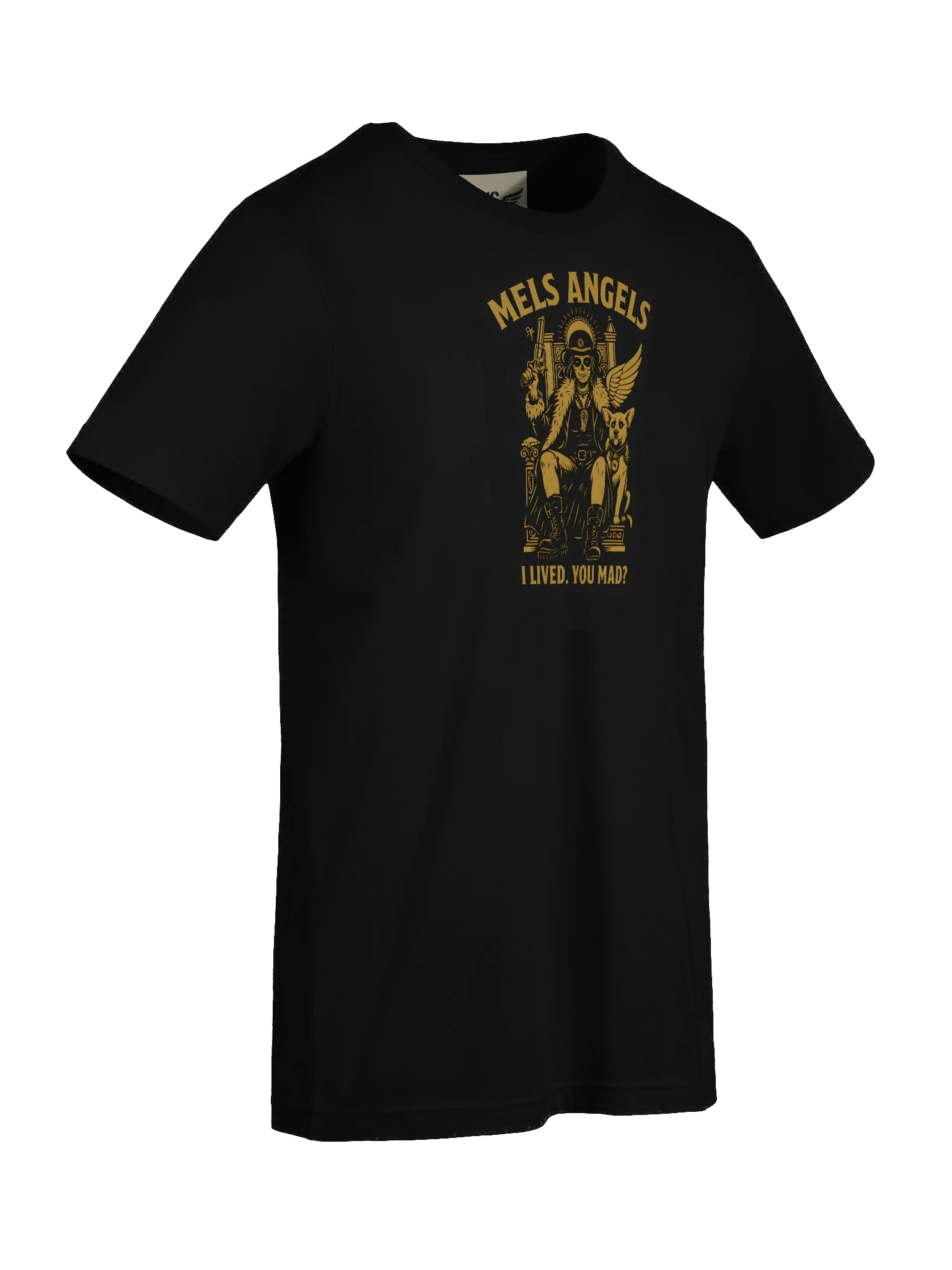 Mel’s Angels “I Lived. You Mad?” T-Shirt – Bella+Canvas Unisex Graphic Tee, Rebel Dog Lover Apparel product image (9)