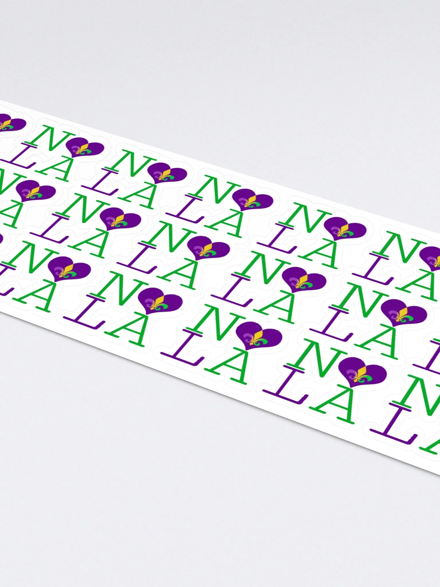I LOVE NOLA **LEGACY STICKER** (MARDI GRAS LONG) product image (4)