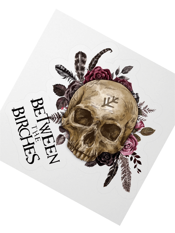 Between the Birches Gothic Skull Kiss-Cut Sticker V2 product image (2)