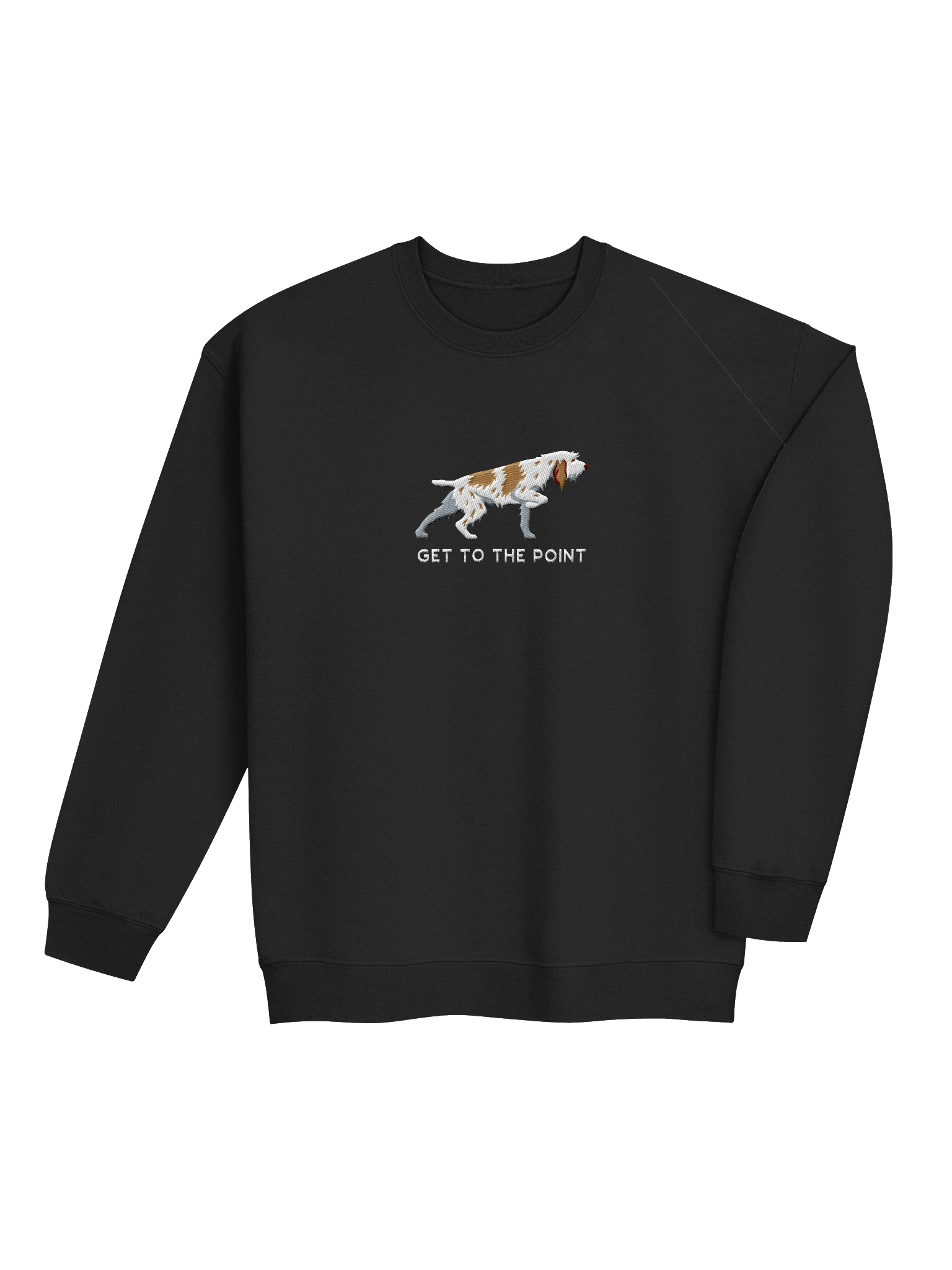 Get to the Point Sweatshirt (Embroidered) of a Spinone Italiano(Tan & White) product image (20)