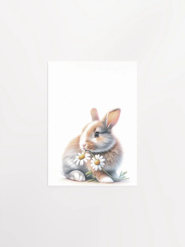 Woodland Bunny having Lunch Decor Print product image (2)