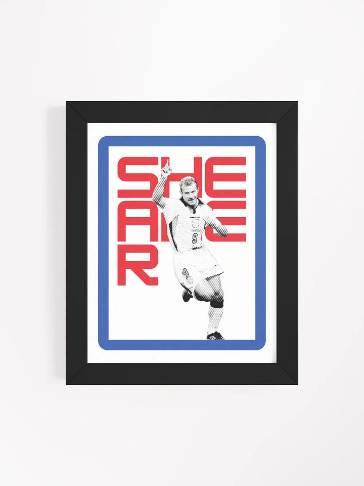 Alan Shearer BW England Name Art Framed Print product image (1)
