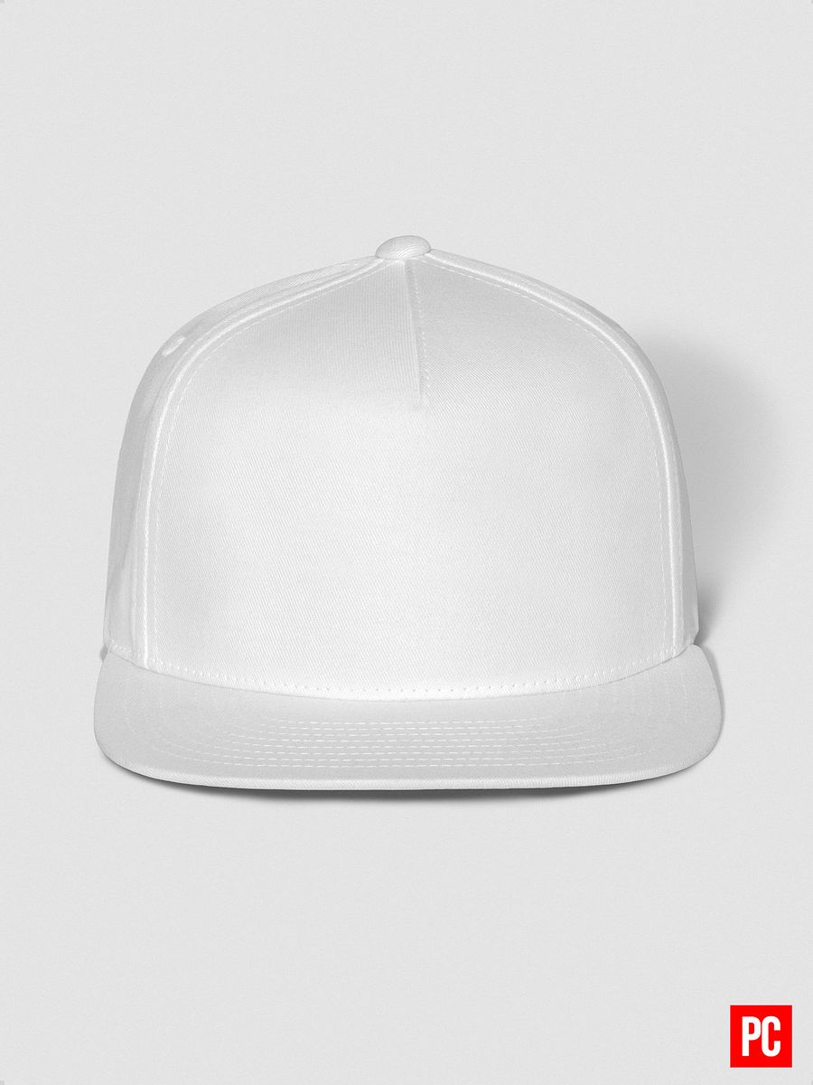 Plain Color White Cotton Twill Flat Snapback Cap product image (4)