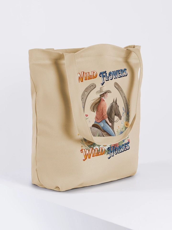 Wild Flowers Wild Horses Cowgirl Eco Tote product image (4)
