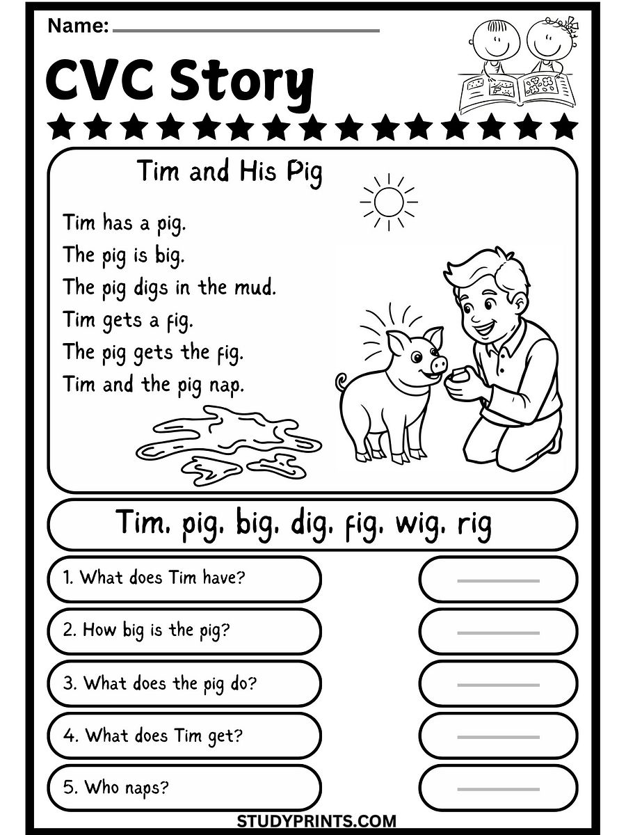 cvc worksheets for kindergarten pdf product image (2)