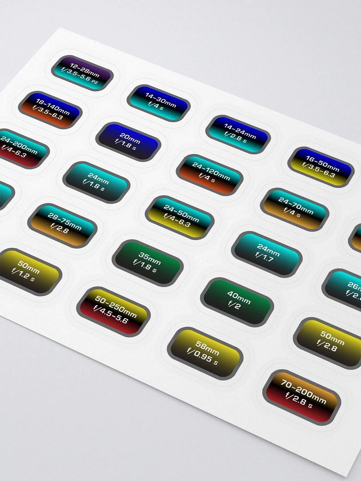 Lens ID Sticker Sheet - Nikon Mirrorless (1 of 2) product image (2)
