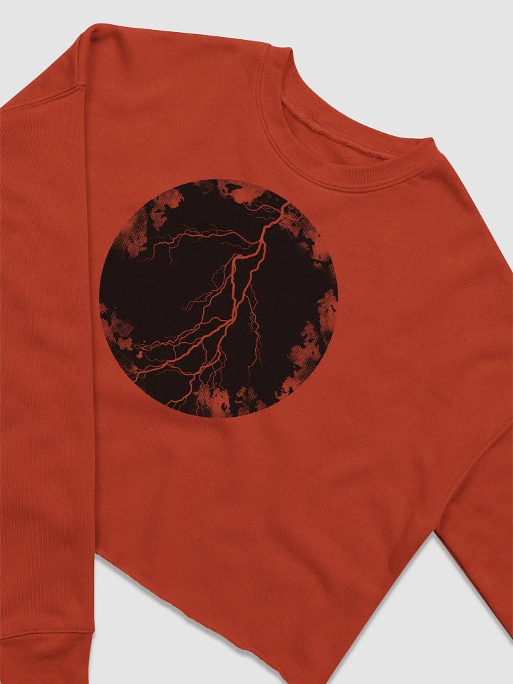 Full Moon, Lightning and Blood Crop Sweatshirt product image (1)
