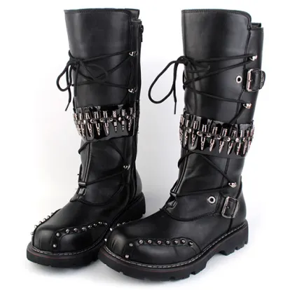 Punk motorcycle boots product image (1)