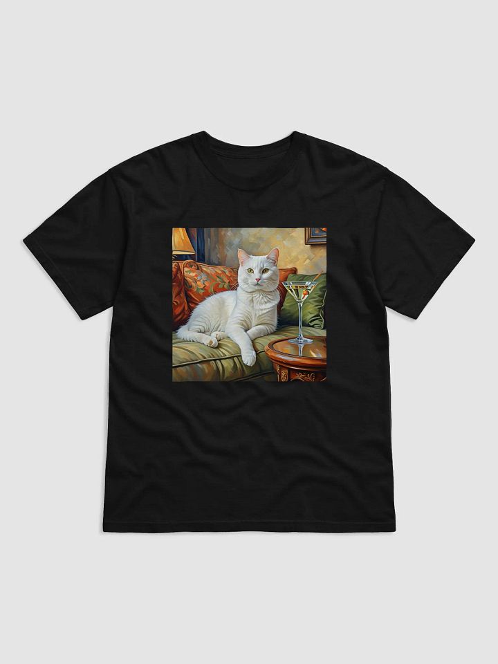 CLASSEY CAT ON COUCH NEXT TO MARTINI product image (1)