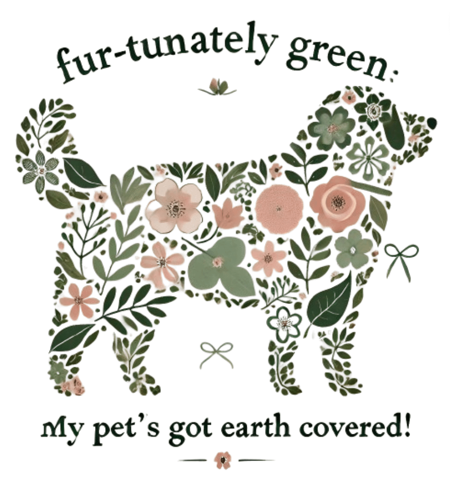 Fur-tunately Green: Floral Pet Eco Art product image (1)