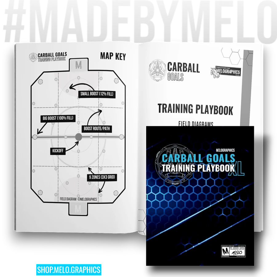 Carball Goals Training Playbook: Rocket League Training & Strategy - Notebook | #MadeByMELO product image (3)