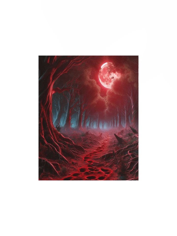 Red Forest Footsteps Enhanced Matte Paper Poster product image (1)