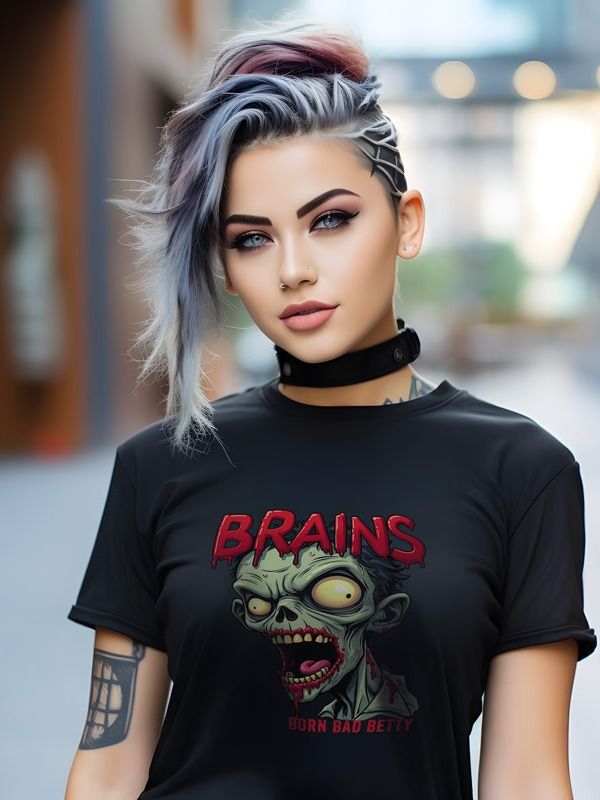 Zombie Brains Women's Relaxed-fit Tee product image (1)
