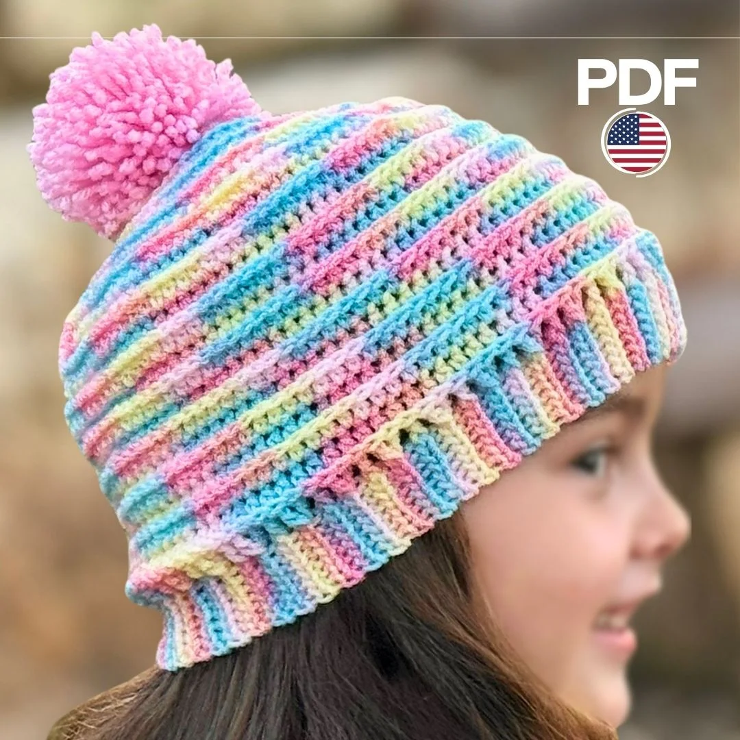 PDF PATTERN: Super EASY and Quick Crochet Hat | Flexible Sizing product image (1)