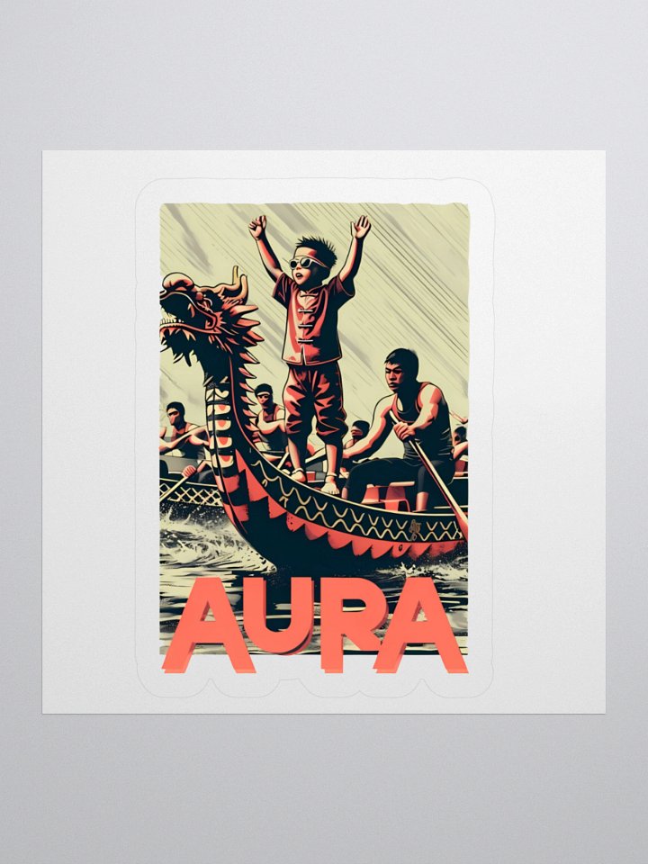 Dragon Boat Fury | Aura Art Print Sticker product image (2)