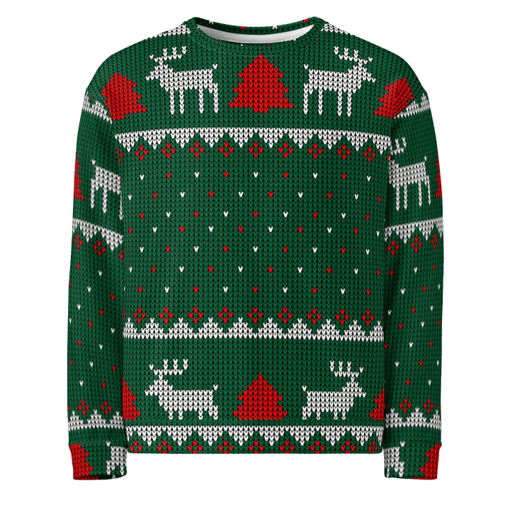 Festive Reindeer All-Over Print Sweatshirt product image (1)