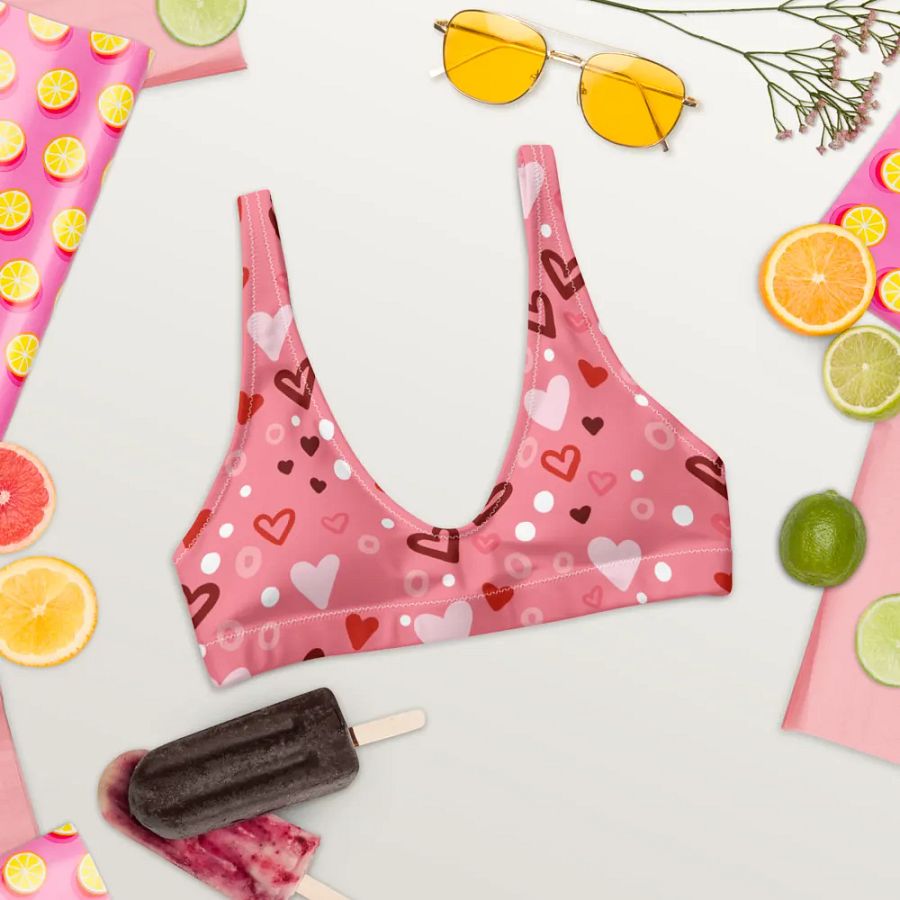 Heart Print Bikini Bra product image (6)