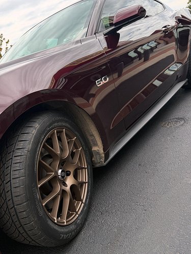 We got the boy some new kicks #s550 #mustang #mustanggt #enkei