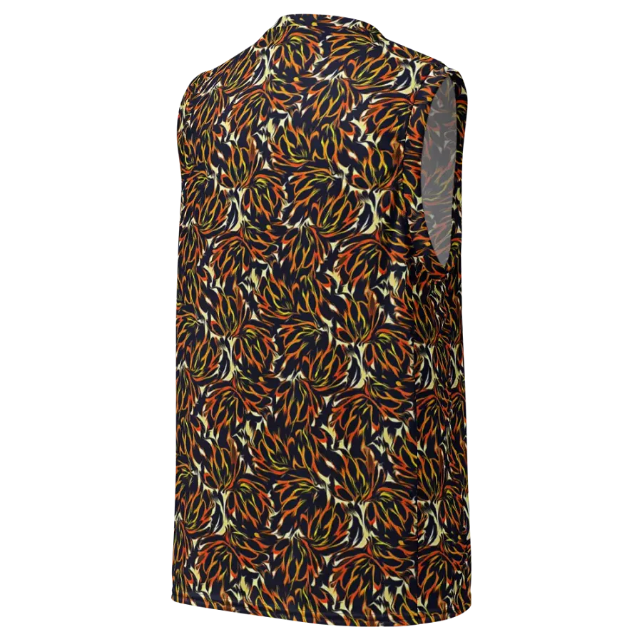 Tiger Flower | Recycled Unisex Basketball Jersey product image (5)