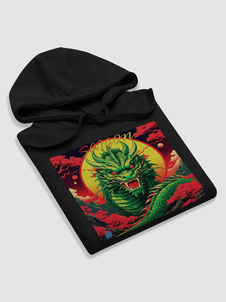Retro Asian Saigon Dragon Sunrise Unisex Hoodie product image (41)