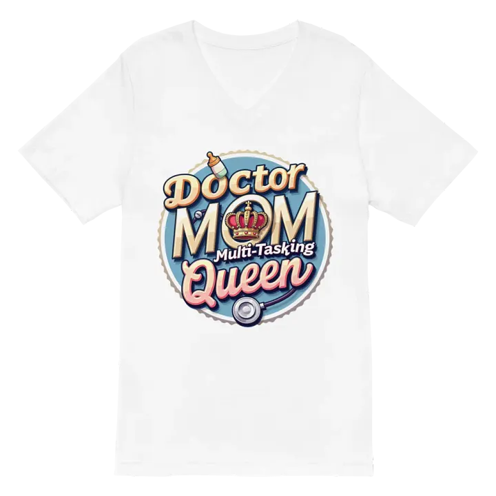 doctor mom, Queen of Multitasking V-Neck Tee product image (6)