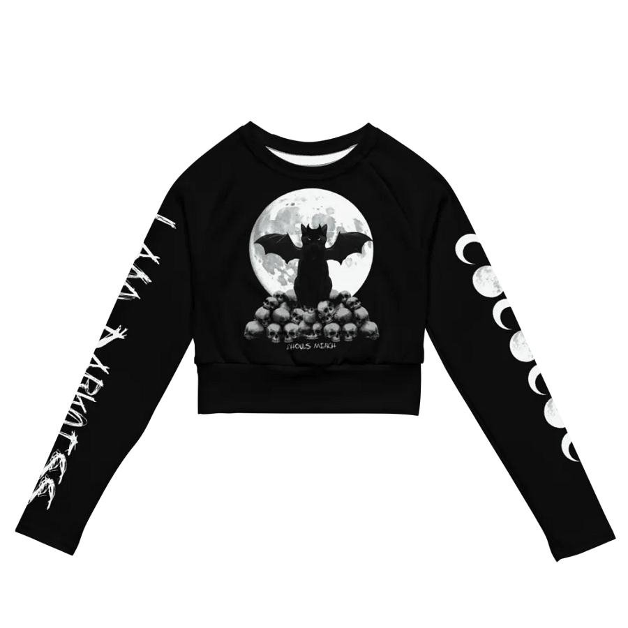 I AM DARKNESS Long Sleeve Body-Hugging Crop Top product image (1)