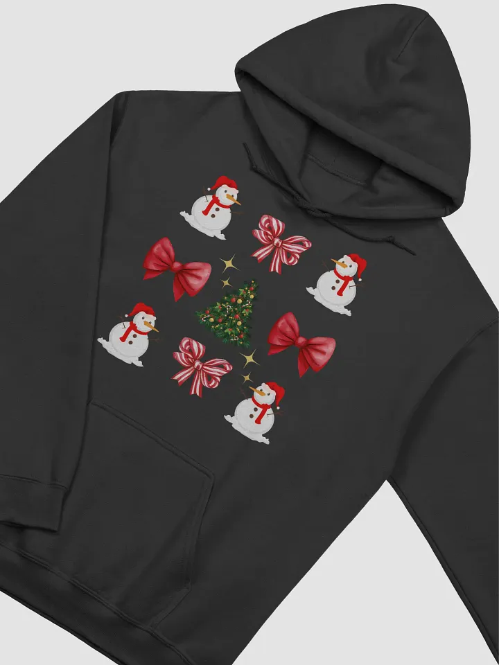 Festive Snowmen Holiday Trendy Coquette Hoodie product image (3)