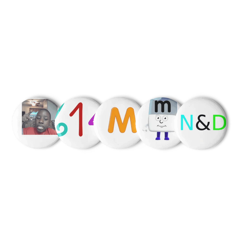Marvens birthday Pin Button set. product image (1)