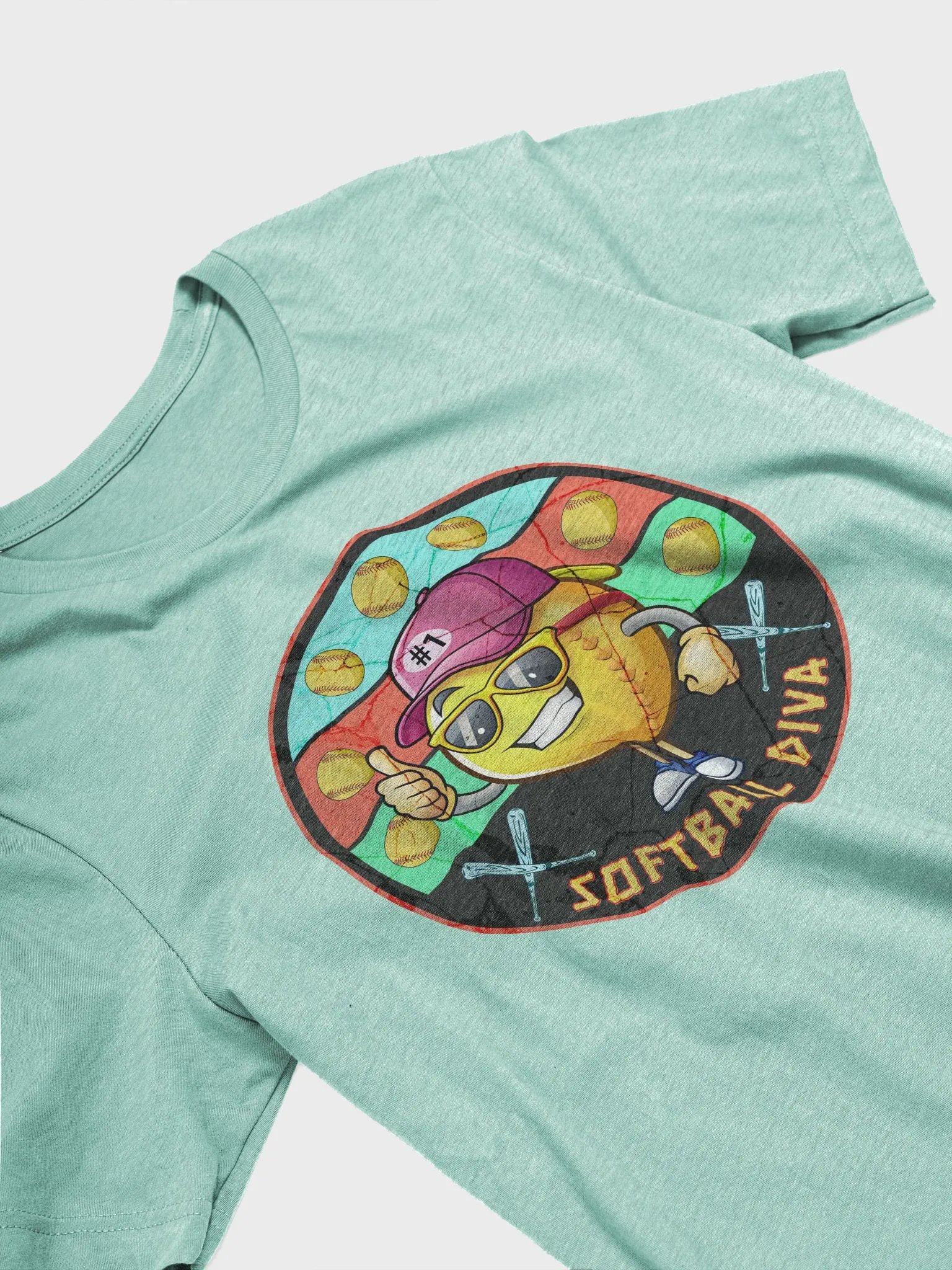 Softball Diva Thumbs-Up T-Shirt product image (2)