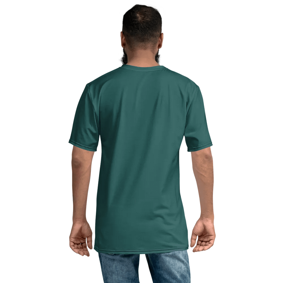 Plain Teal Green Soft Summer Men's Crewneck Polyester Heavyweight Premium T-Shirt by Treasure Pie product image (8)