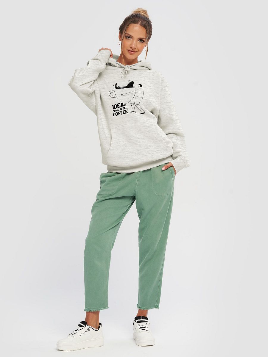 Ideas Come After Coffee Hoodie – Premium Midweight Unisex Fleece Pullover product image (5)