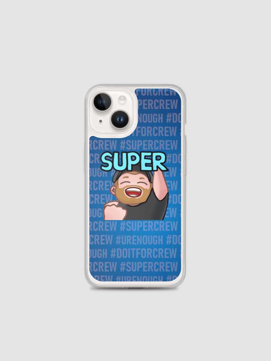 Super - blue with txt - Clear Case for iPhone® product image (1)