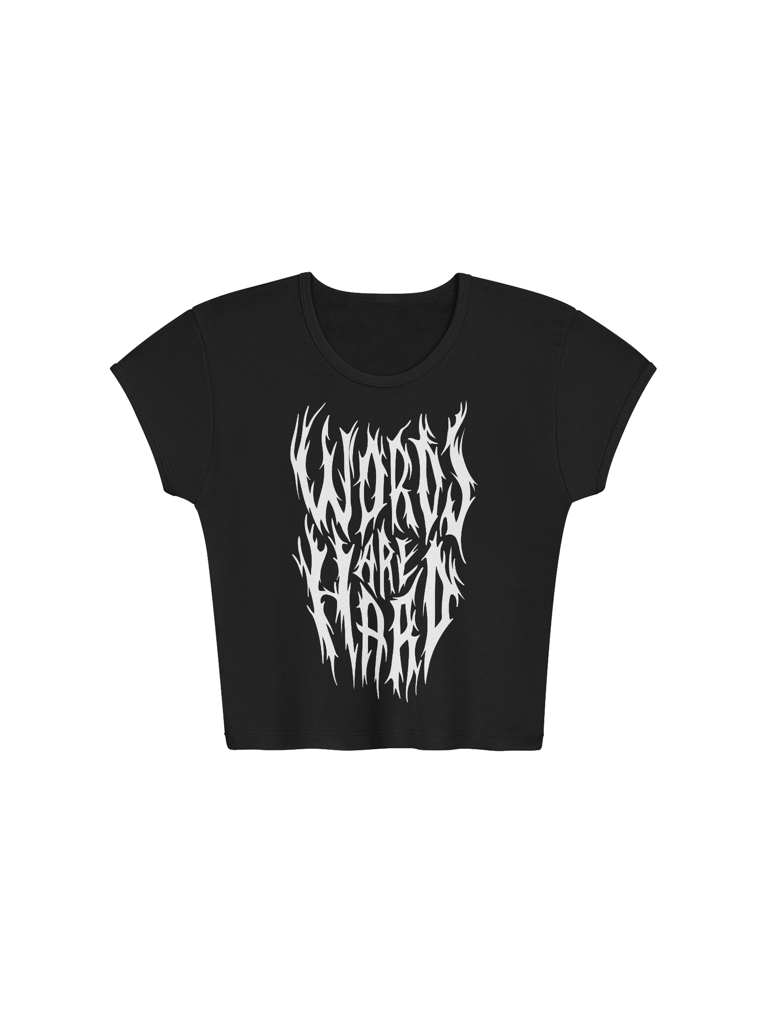 Metal Words Are Hard Tee (premium cropped) product image (1)
