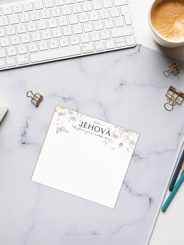 "Denle a Jehová la Gloria" | Salmo 96:8 | Butterfly Floral Pad product image (2)