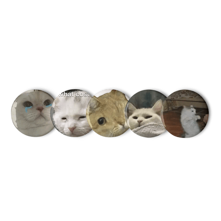 Set of Pin Buttons: Meme Cats 24 product image (1)