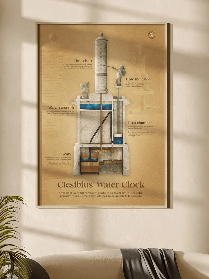The Ancient Water Clock Framed Poster product image (1)