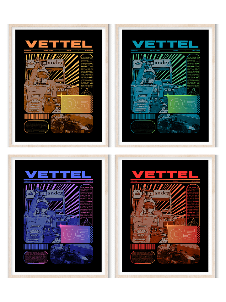 Sebastian Vettel 05 | Printable Posters (Set of 4) product image (1)