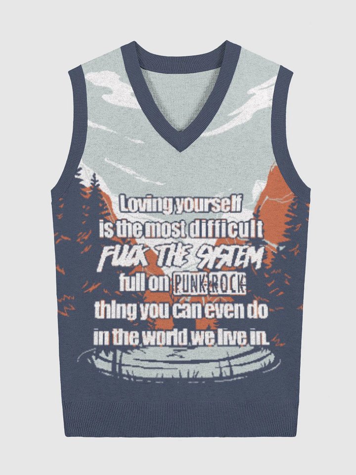 Loving Yourself Forest Knit Sweater Vest product image (3)