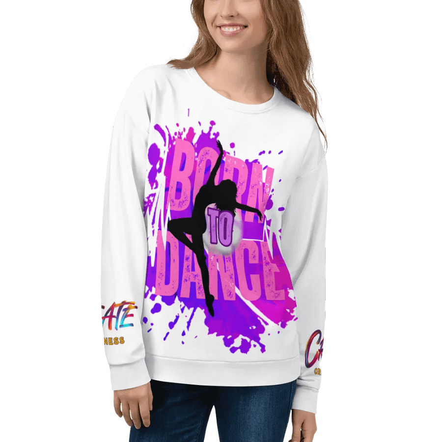 Born to Dance Her Silhouette Vibrant Visionary All-Over Print Sweatshirt product image (4)