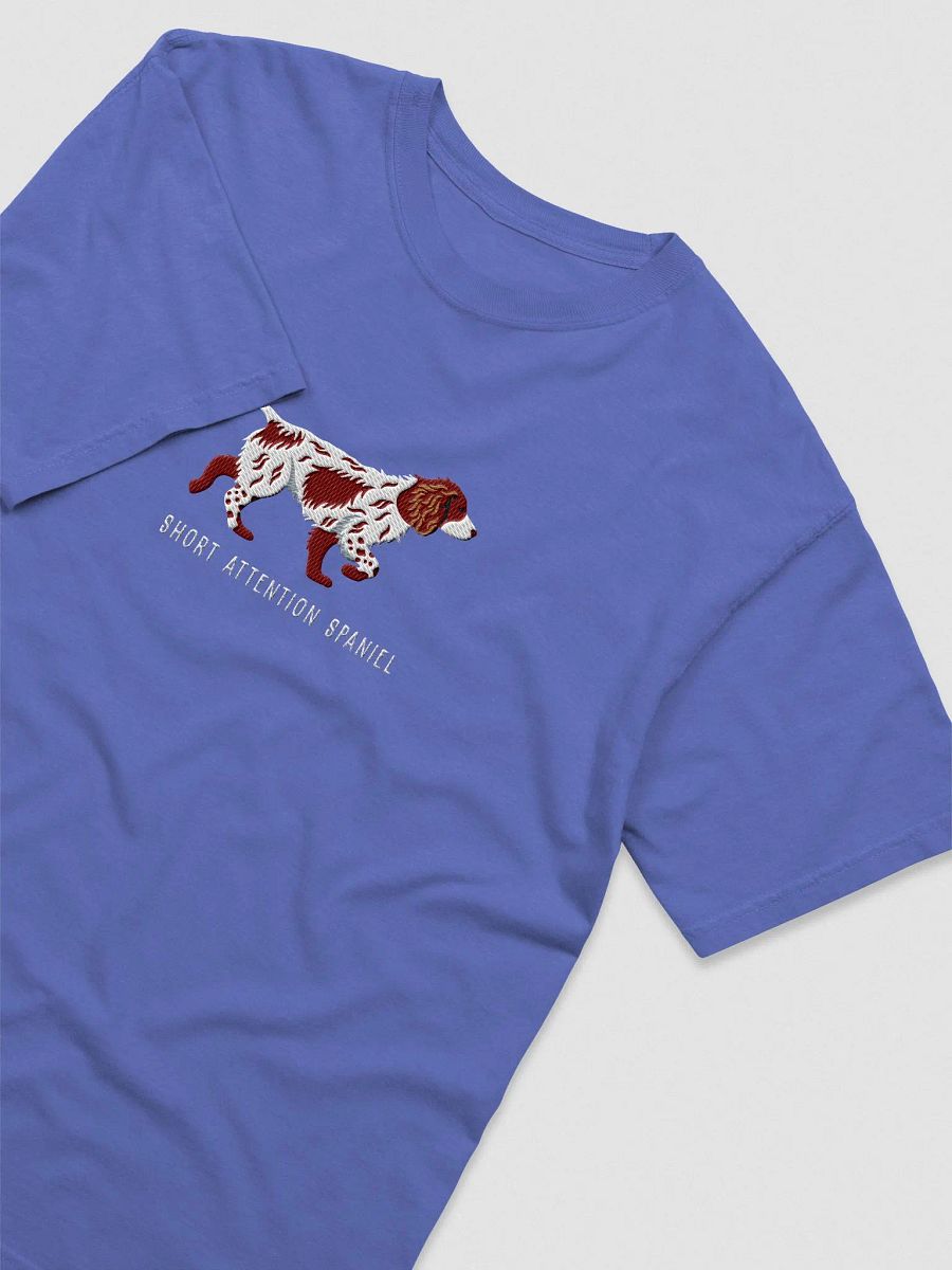 Short Attention Spaniel T-Shirt(Embroidered) of a Working Cocker Spaniel(Liver & White) product image (6)