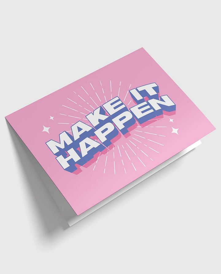 Make it Happen Quote Affirmation Printable Wall Art Decor - Instant Download product image (2)