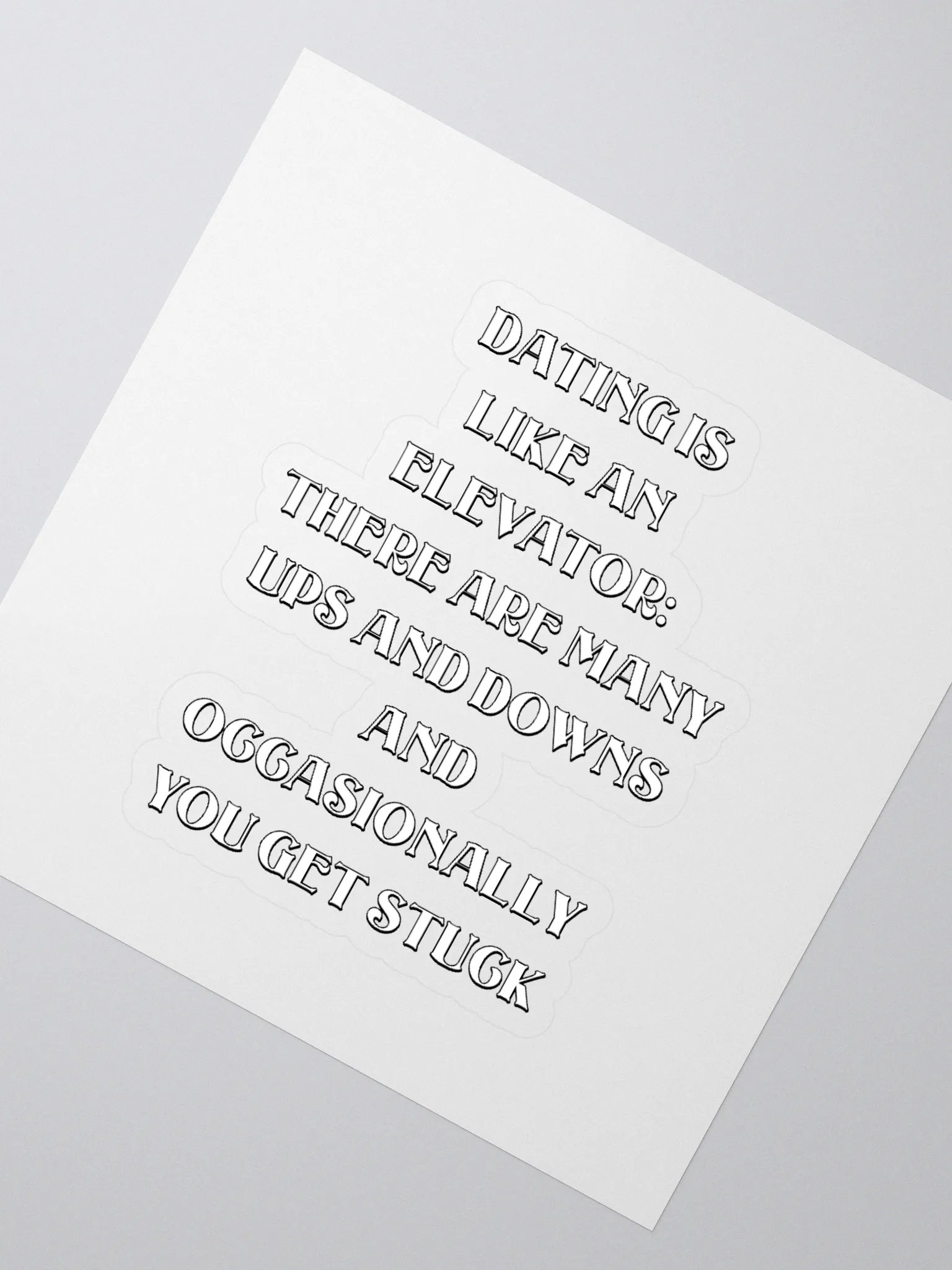 Dating Is Like An Elevator Funny Sticker product image (2)