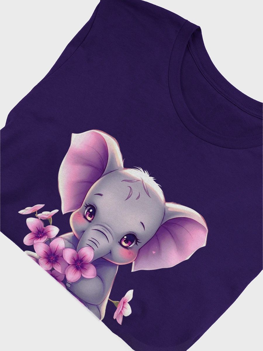 Adorable Baby Elephant with Flowers T-Shirt product image (10)