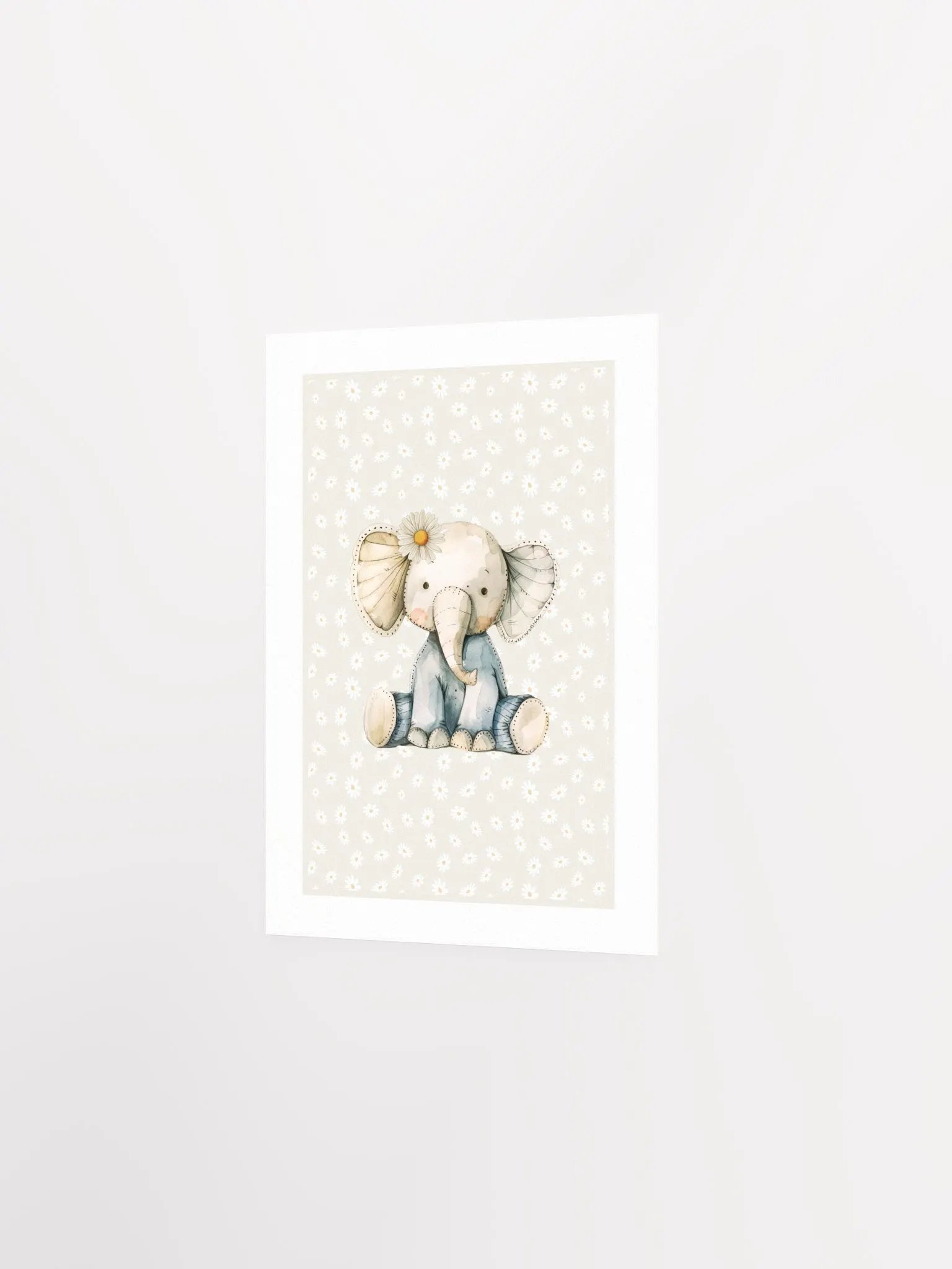 Boho Daisy and Elephant Nursery Print product image (3)